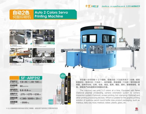 เครื่องพิมพ์หน้าจออโต้เซอร์โว และเครื่องฉลากร้อน พร้อมระบบตรวจสอบ QC ภาพ